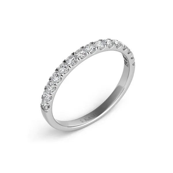 Diamond Prong Set Wedding Band in 14K White Gold Legacy Diamond & Gems Sheridan, WY