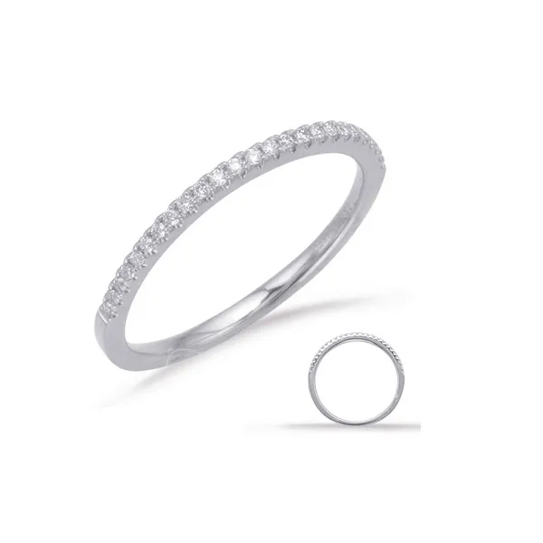 Diamond Prong Set Wedding Band in 14K White Gold similar item image