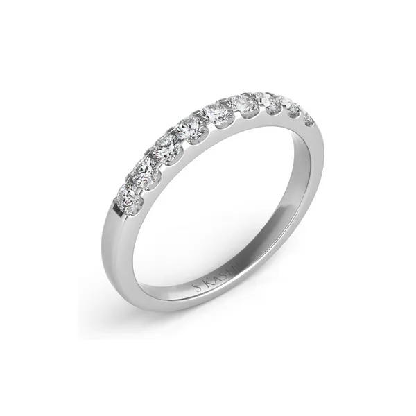Diamond Prong Set Wedding Band in 14K White Gold Legacy Diamond & Gems Sheridan, WY