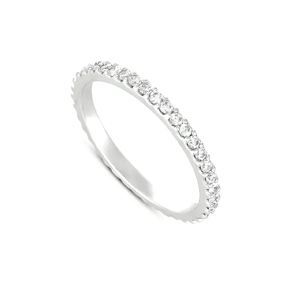 Diamond Prong Set Eternity Wedding Band in 14K White Gold Legacy Diamond & Gems Sheridan, WY