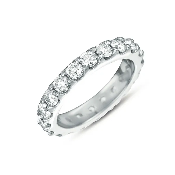 Diamond Prong Set Eternity Wedding Band in 14K White Gold Legacy Diamond & Gems Sheridan, WY