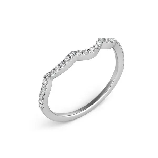 Diamond Prong Set Curved Wedding Band 14K White Gold Legacy Diamond & Gems Sheridan, WY
