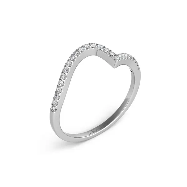 Diamond Prong Set Curved Wedding Band 14K White Gold Legacy Diamond & Gems Sheridan, WY