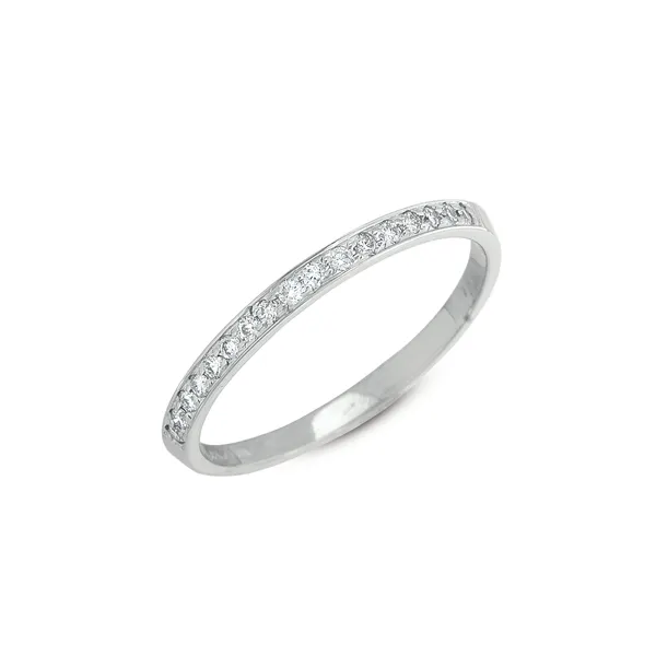 Diamond Bead Set Wedding Band 14K White Gold similar item image