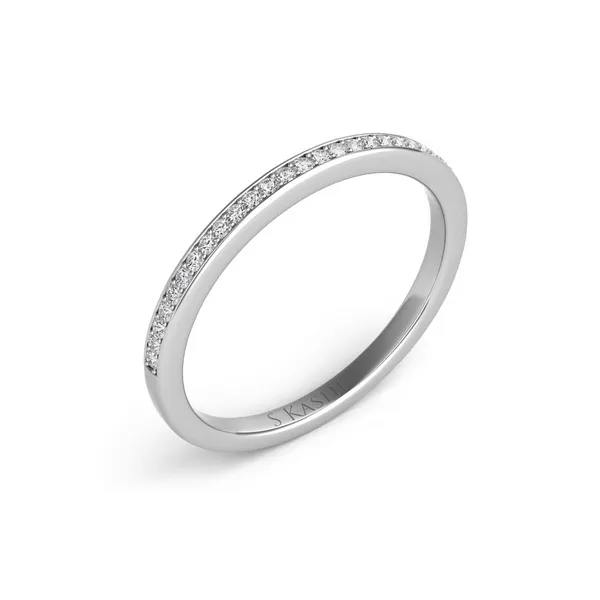Diamond Bead Set Wedding Band 14K White Gold Legacy Diamond & Gems Sheridan, WY