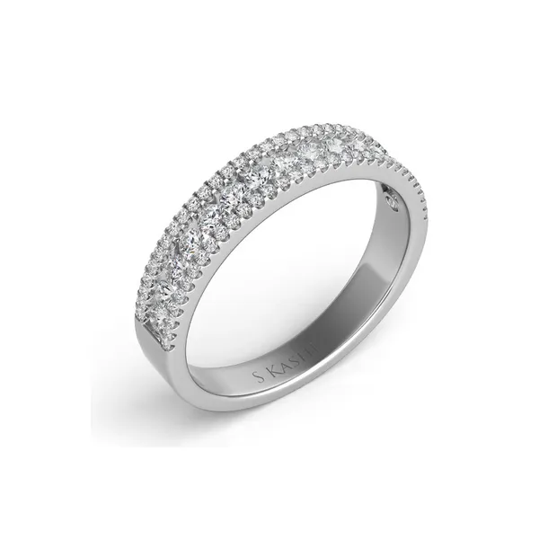 Diamond 15 Channel Set & 64 Prong Set Wedding Band 14K White Gold Legacy Diamond & Gems Sheridan, WY