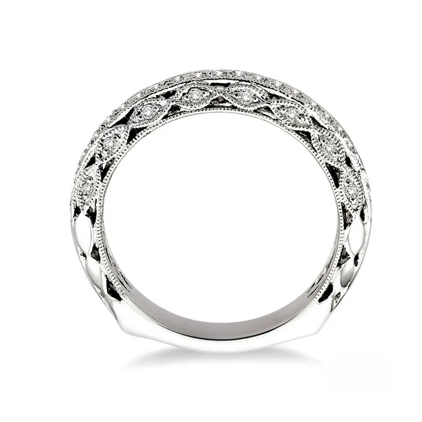 Diamond Bead Set Wedding Band in 14K White Gold Image 2 Legacy Diamond & Gems Sheridan, WY
