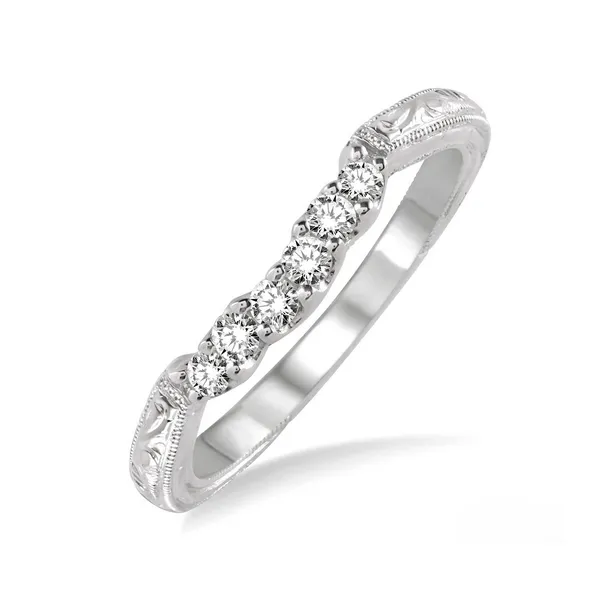 Diamond Prong Set Wedding Band in 14K White Gold Legacy Diamond & Gems Sheridan, WY