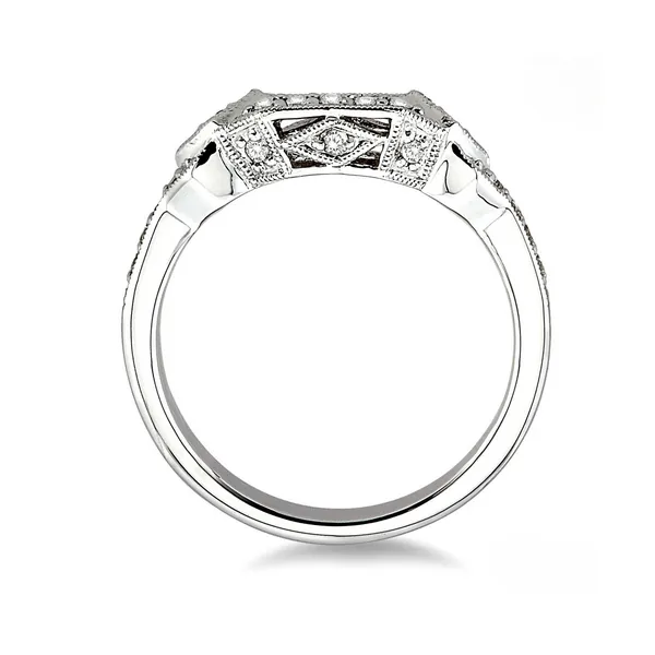 Diamond Bead Set Wedding Band in 14K White Gold Image 2 Legacy Diamond & Gems Sheridan, WY