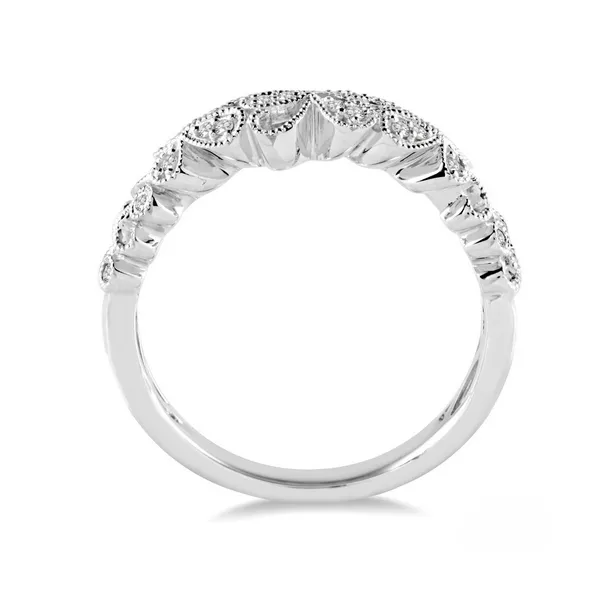 Diamond Bead Set Wedding Band 14K White Gold Image 2 Legacy Diamond & Gems Sheridan, WY