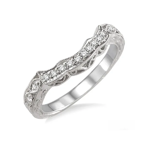 Diamond Bead Set Wedding Band 14K White Gold Legacy Diamond & Gems Sheridan, WY