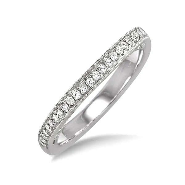 Diamond Bead Set Wedding Band 14K White Gold Legacy Diamond & Gems Sheridan, WY