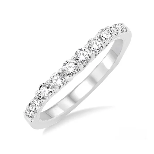 Diamond Prong Set Wedding Band in 14K White Gold Legacy Diamond & Gems Sheridan, WY
