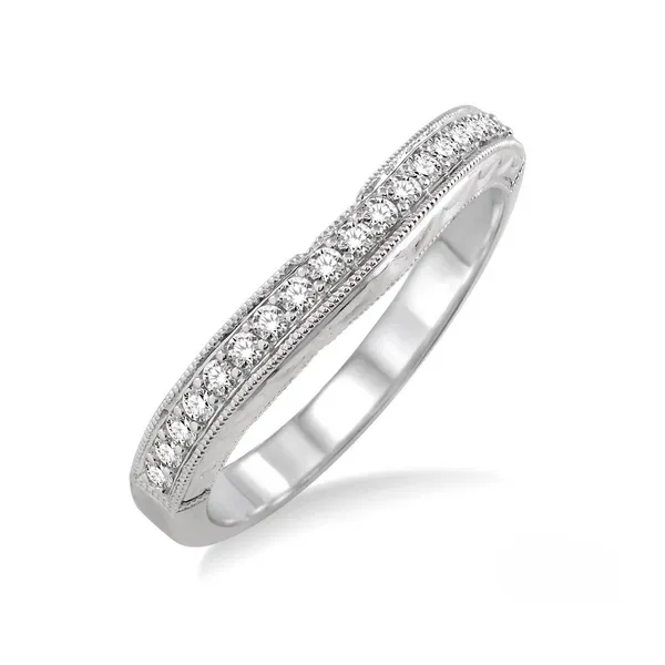 Diamond Bead Set Wedding Band in 14K White Gold Legacy Diamond & Gems Sheridan, WY