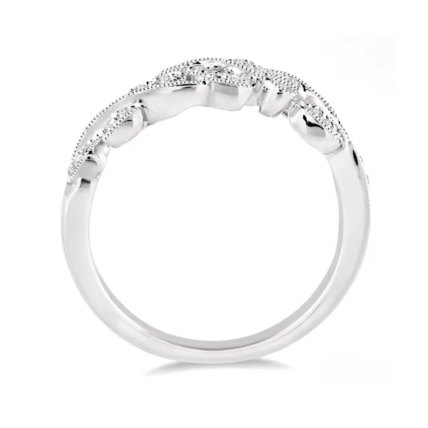 Diamond Bead Set Wedding Band in 14K White Gold Image 2 Legacy Diamond & Gems Sheridan, WY