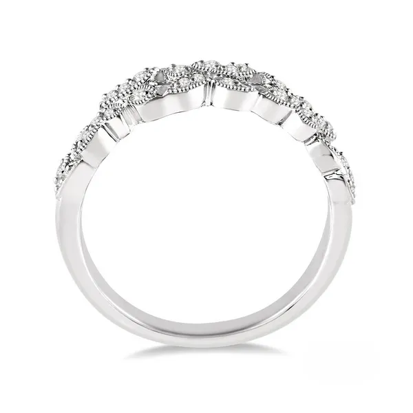 Diamond Bead Set Wedding Band in 14K White Gold Image 2 Legacy Diamond & Gems Sheridan, WY