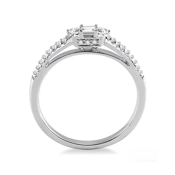 Diamond Prong Set Wedding Band in 14K White Gold Image 2 Legacy Diamond & Gems Sheridan, WY