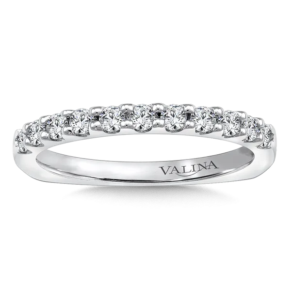 Diamond Prong Set Wedding Band in 14K White Gold Legacy Diamond & Gems Sheridan, WY