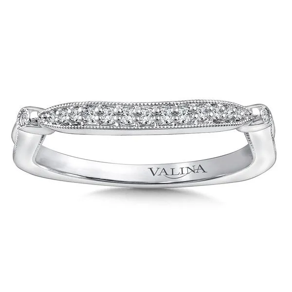Diamond 13 Bead and 2 Bezel Set Wedding Band 14K White Gold Legacy Diamond & Gems Sheridan, WY