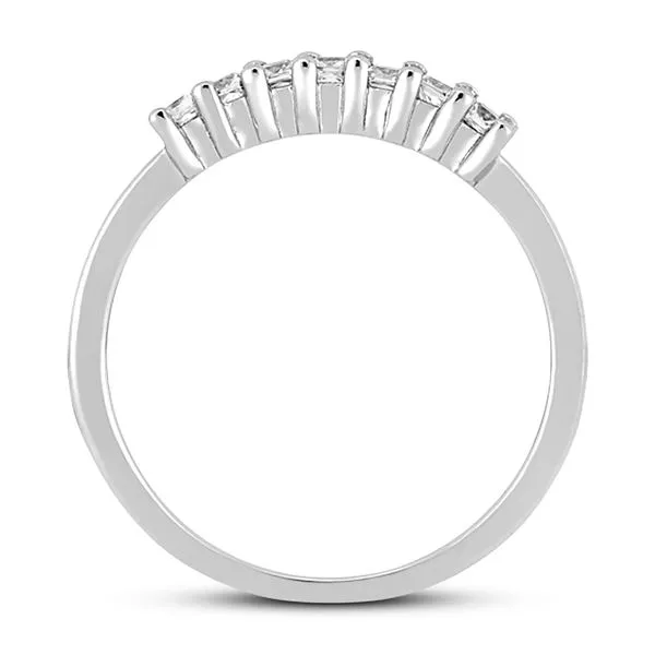 14K White Gold Diamond Prong Set Wedding Band Image 2 Legacy Diamond & Gems Sheridan, WY