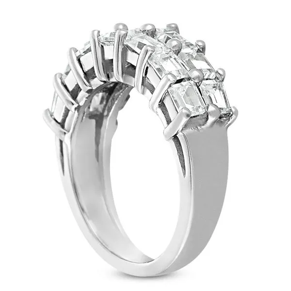 14K White Gold Diamond Prong Set 2 Row Wedding Band Image 2 Legacy Diamond & Gems Sheridan, WY