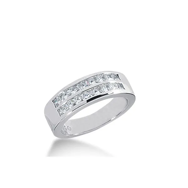 14K White Gold Diamond Channel Set 2 Row Wedding Band Legacy Diamond & Gems Sheridan, WY