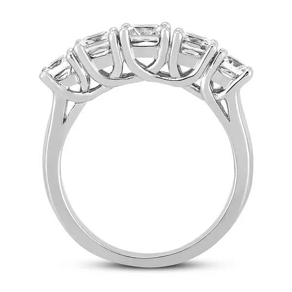14K White Gold Diamond Prong Set Wedding Band Image 2 Legacy Diamond & Gems Sheridan, WY