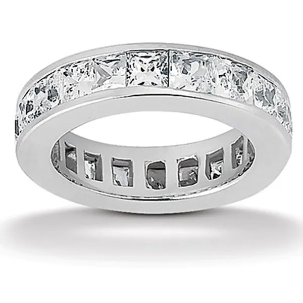 14K White Gold Diamond Channel Set Wedding Band Legacy Diamond & Gems Sheridan, WY