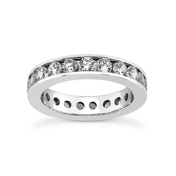 14K White Gold Diamond Channel Set Wedding Band Legacy Diamond & Gems Sheridan, WY