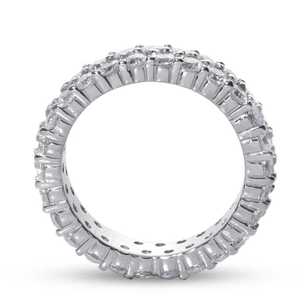 Diamond Two Row Prong Set Eternity Wedding Band Image 2 Legacy Diamond & Gems Sheridan, WY