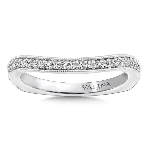 Diamond Prong Set & Milgrain Wedding Band in 14K White Gold Legacy Diamond & Gems Sheridan, WY