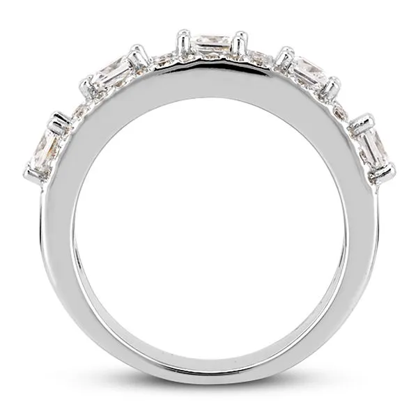 Diamond Prong Set Wedding Band in 14K White Gold Image 2 Legacy Diamond & Gems Sheridan, WY