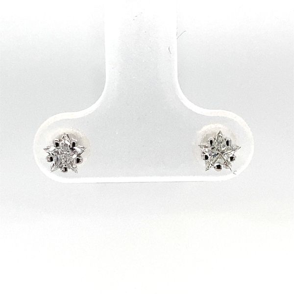 14 Karat White Gold 0.47 CTW Diamond Stud Earrings Leitzel's Jewelry Myerstown, PA