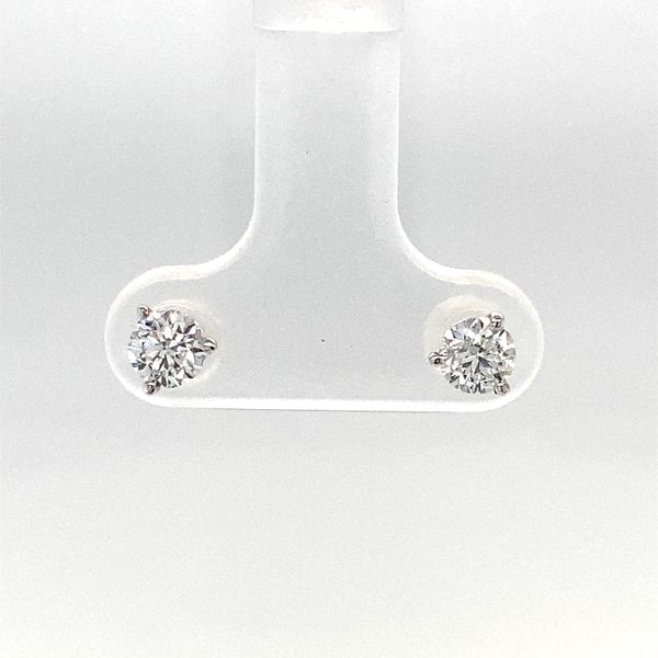 Round Diamond Stud Earrings in 14K White Gold Leitzel's Jewelry Myerstown, PA