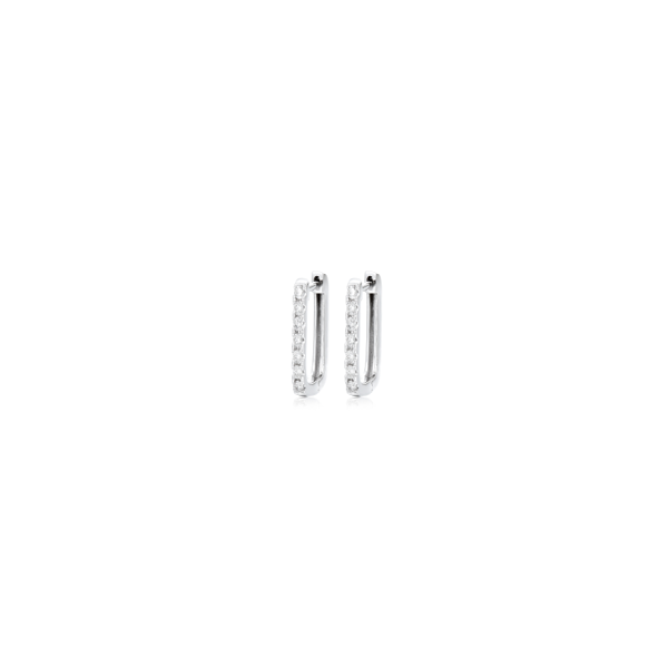 Platinum 0.48 CTW Diamond Hoop Earrings Leitzel's Jewelry Myerstown, PA