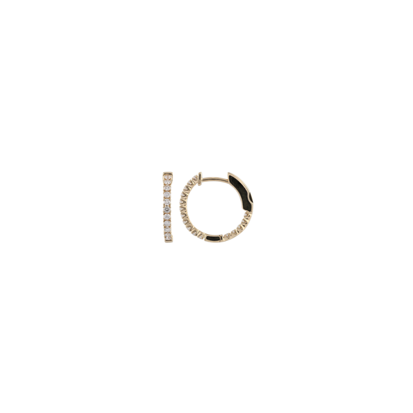 14 Karat Yellow Gold 0.53 CTW Diamond Hoop Earrings Leitzel's Jewelry Myerstown, PA