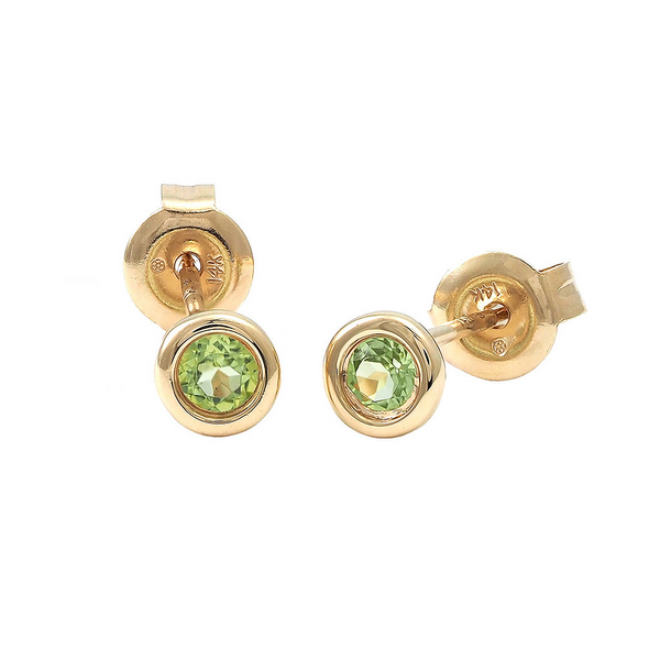 Peridot Stud Earrings in 14K Yellow Gold Leitzel's Jewelry Myerstown, PA