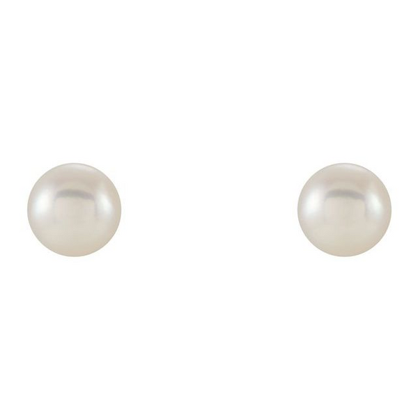 14Kt Yellow Gold Akoya Pearl Stud Earrings Image 2 Leitzel's Jewelry Myerstown, PA