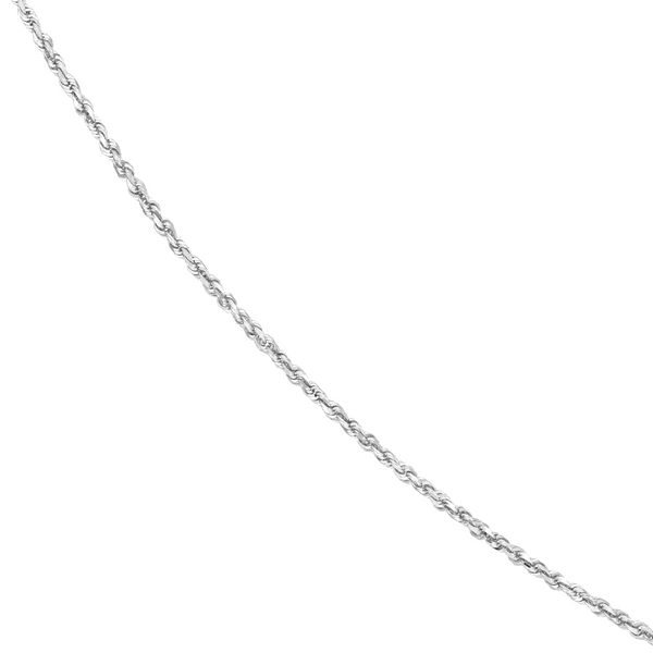 White Gold Diamond Cut Rope Chain Image 2 Leitzel's Jewelry Myerstown, PA