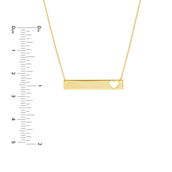 14kt Yellow Gold Bar Necklace Image 3 Leitzel's Jewelry Myerstown, PA
