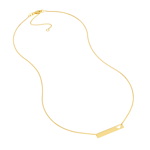 14kt Yellow Gold Bar Necklace Leitzel's Jewelry Myerstown, PA