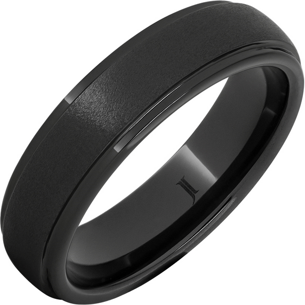 Black Ceramic Stone Finish Wedding Band Leitzel's Jewelry Myerstown, PA