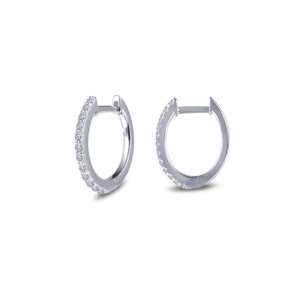 Lafonn Sterling Silver Oval Hoops Leitzel's Jewelry Myerstown, PA