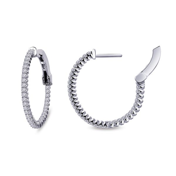 Lafonn Sterling Silver Hoop Earrings Leitzel's Jewelry Myerstown, PA