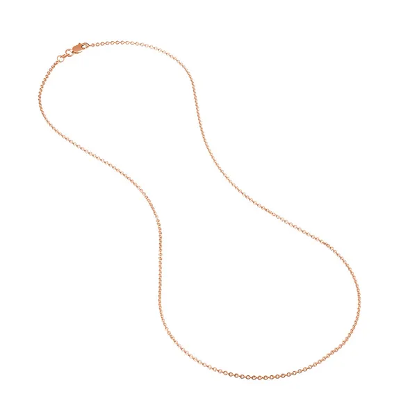 Rose Gold Plated Sterling Silver Cable Chain Leitzel's Jewelry Myerstown, PA
