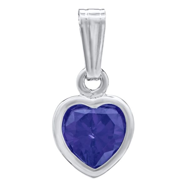 Children's September Birthstone Heart Pendant Leitzel's Jewelry Myerstown, PA