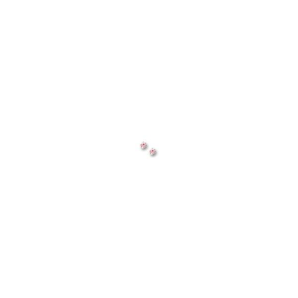 Children's Sterling Silver Pink Cubic Zirconia Stud Earrings Leitzel's Jewelry Myerstown, PA