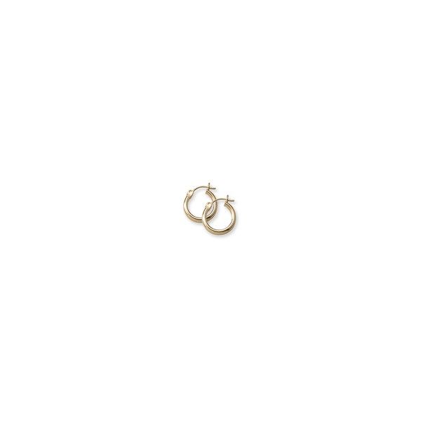 Children's 14K Yellow Gold Plain Polished Tube Hoop Earrings Leitzel's Jewelry Myerstown, PA