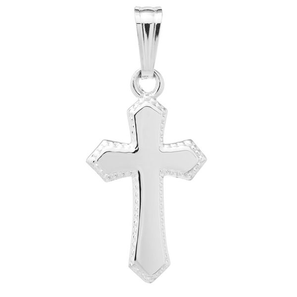 Children's Sterling Silver Polished Cross Pendant Leitzel's Jewelry Myerstown, PA