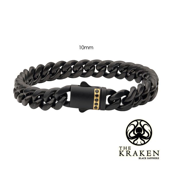 Men's Black IP Steel Cuban Chain Bracelet Leitzel's Jewelry Myerstown, PA
